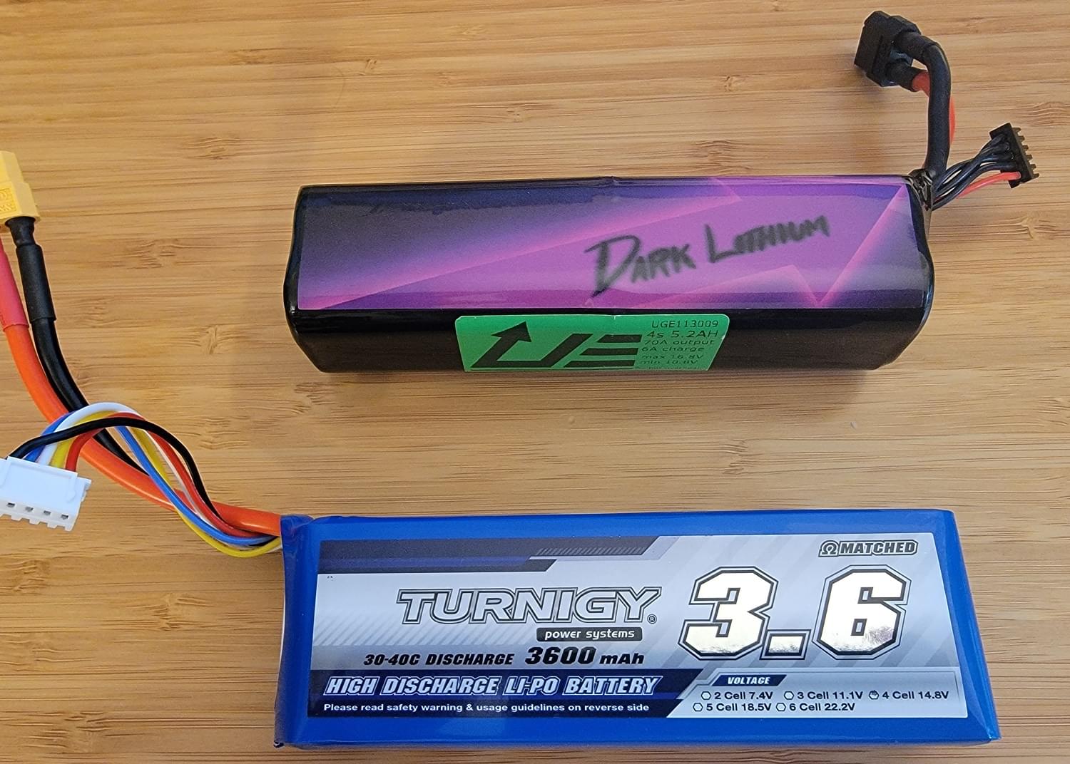 Image of batteries used for the build