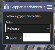 Gripper action setting