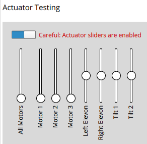 Actuator Testing Slider