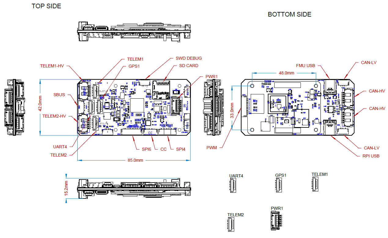 RaccoonLab FMUv6X drawings