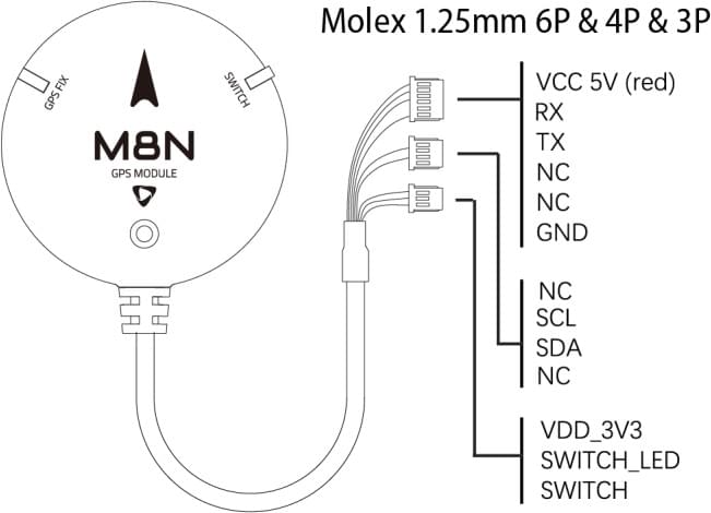 Holybro M8N with Pix32 connector