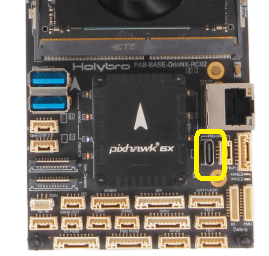 Connect development computer to Pixhawk USB port