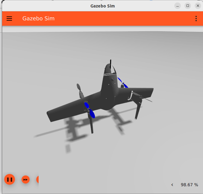 VTOL quad tailsitter in Gazebo