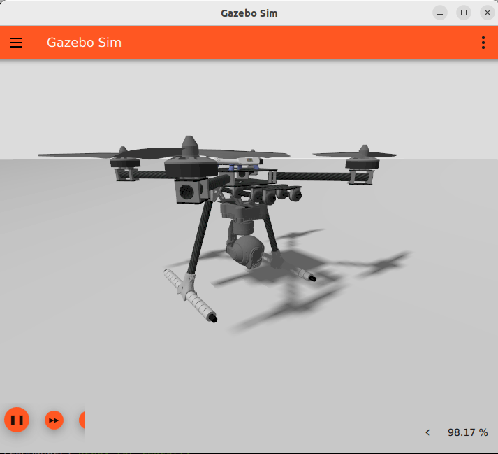 Quadrotor(x500) with gimbal (Front-facing) in Gazebo