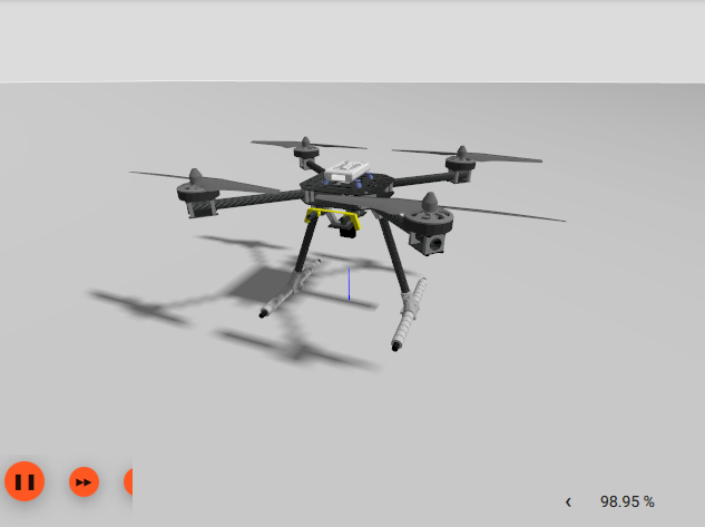 x500 with down-facing 1D LIDAR in Gazebo