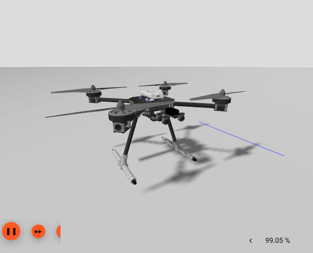 x500 with frontfacing 1D LIDAR in Gazebo