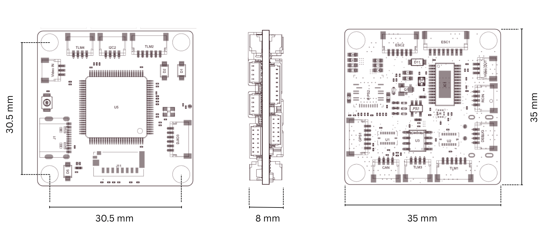 ZenFC H743 Dimensions