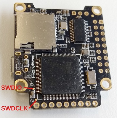 SWD Pins on Kakute F7 - CLK SWO