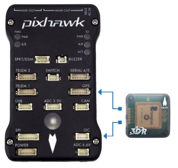 Connect compass/GPS to Pixhawk