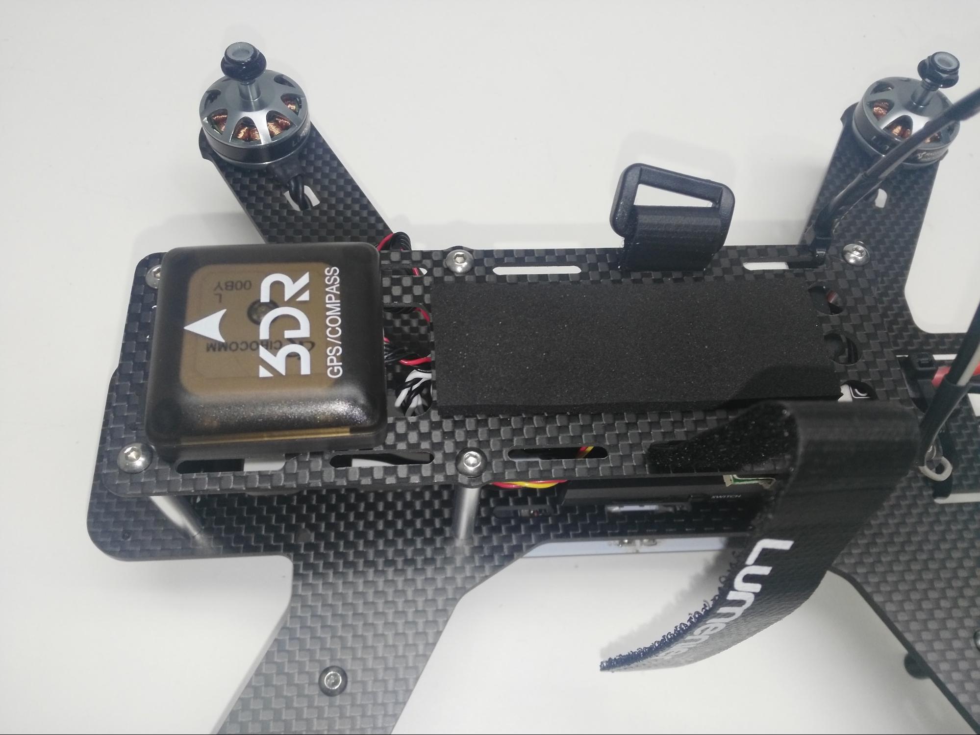 QAV250 with battery foam and velcro strap