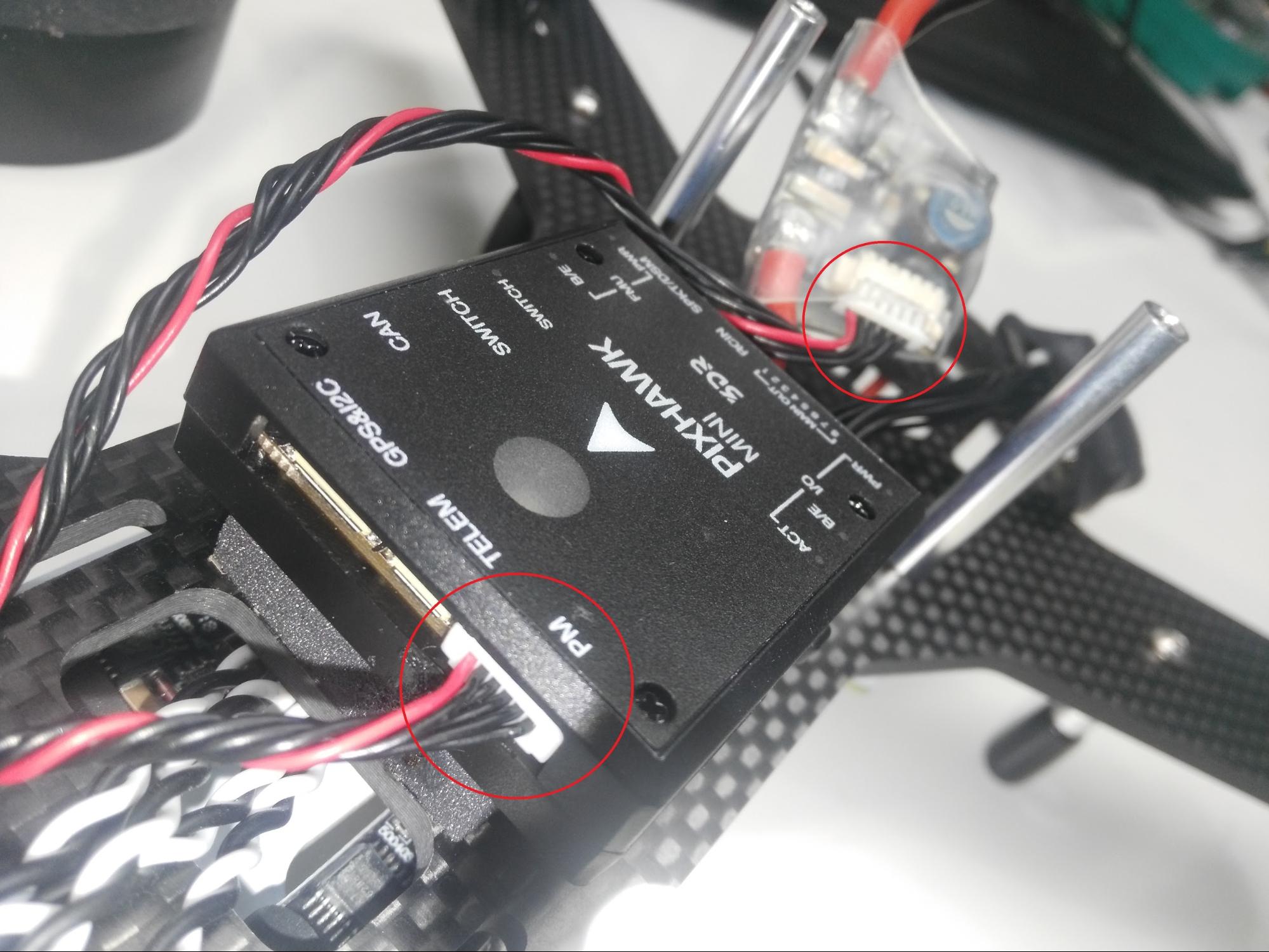 Connect the Pixhawk Mini to the power module
