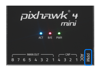 Pixhawk 4 Mini - PPM接收机的信号接口