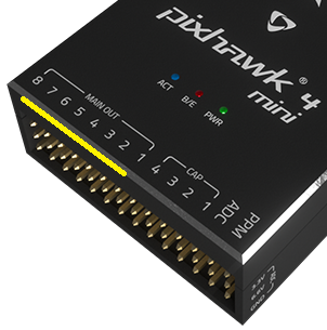Pixhawk4 mini MAIN ports