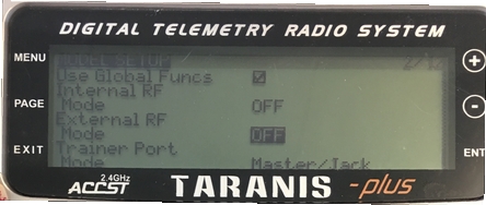 Taranis - model setup