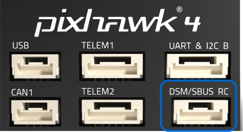 Pixhawk 4 - Spektrum 수신기용 라디오 포트