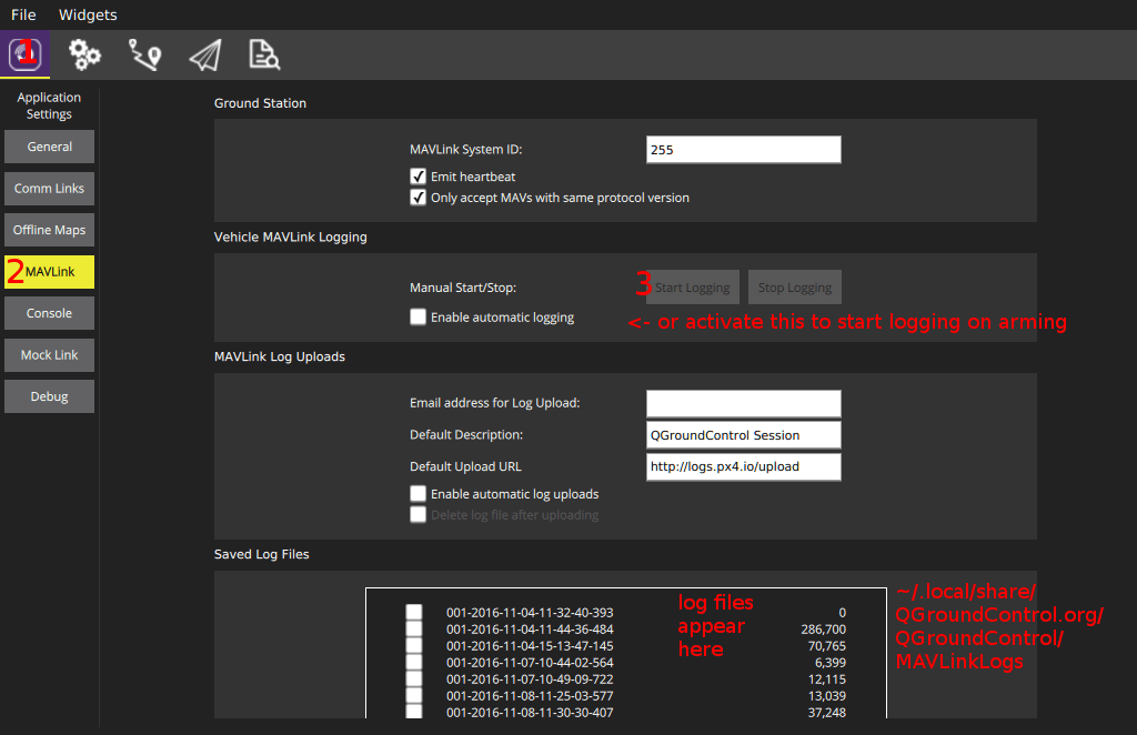 QGC Log Streaming