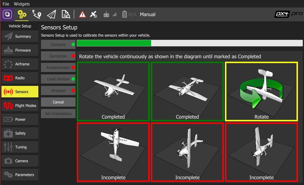 Compass calibration steps on PX4