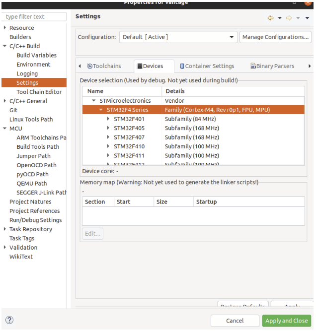 Eclipse: Select FMU in settings