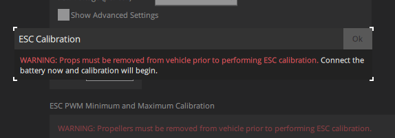 ESC Calibration step 2