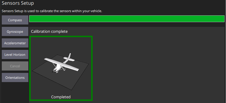 Gyro calibration complete on PX4