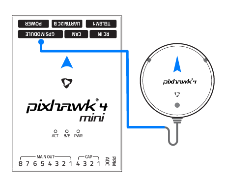 Pixhawk 4에 나침반/GPS 연결