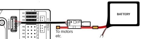 Power modules connected to CUAV Pixhawk 6x