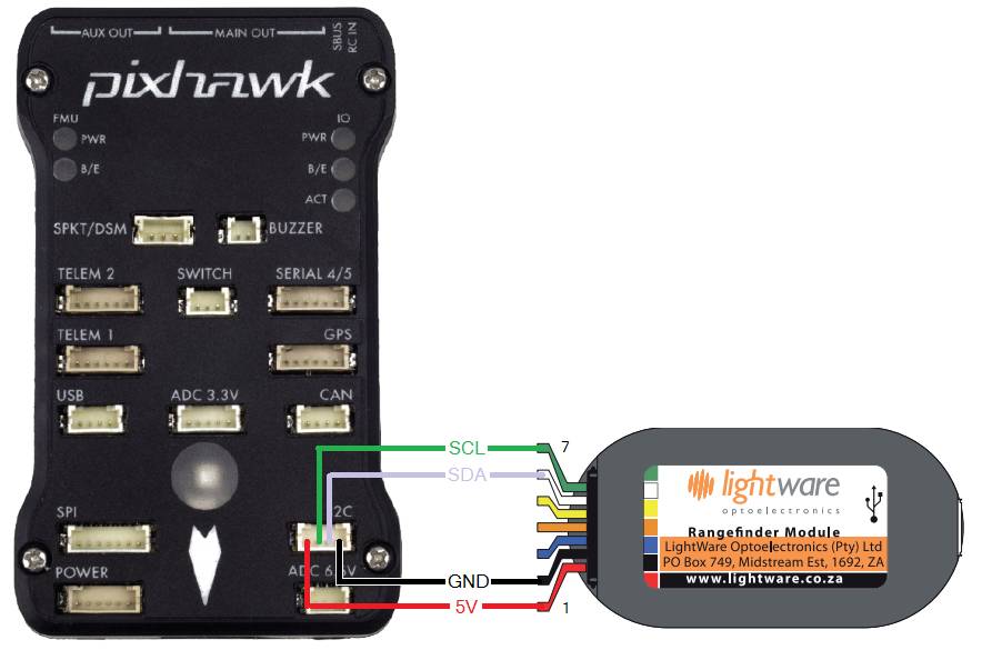 Підключення SF1XX LIDAR до I2C