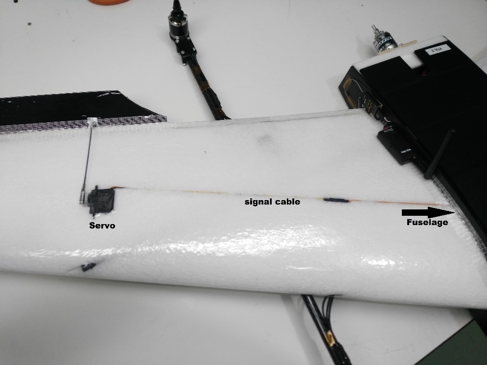 Connect servo cables