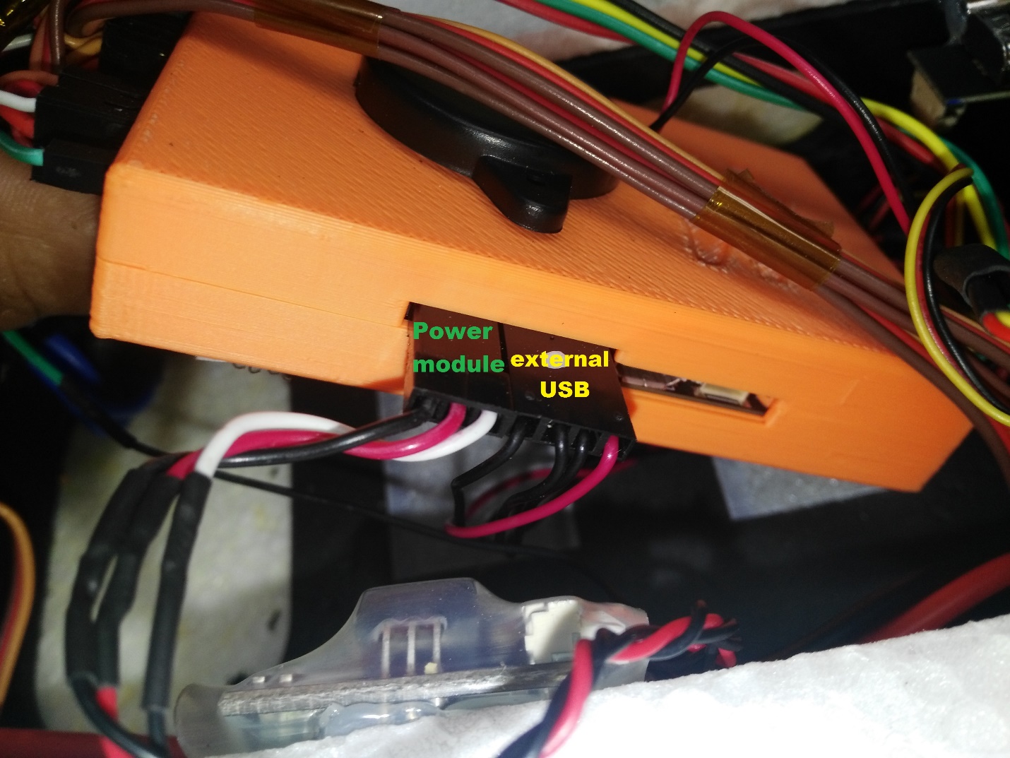 Connect power module and USB