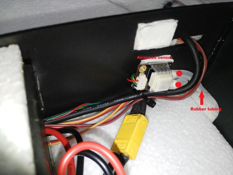 Connect airspeed sensor and tubing