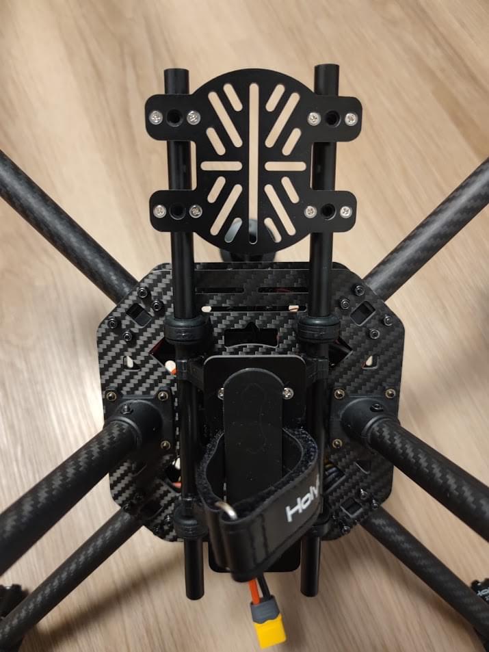 Battery mount on slide bars