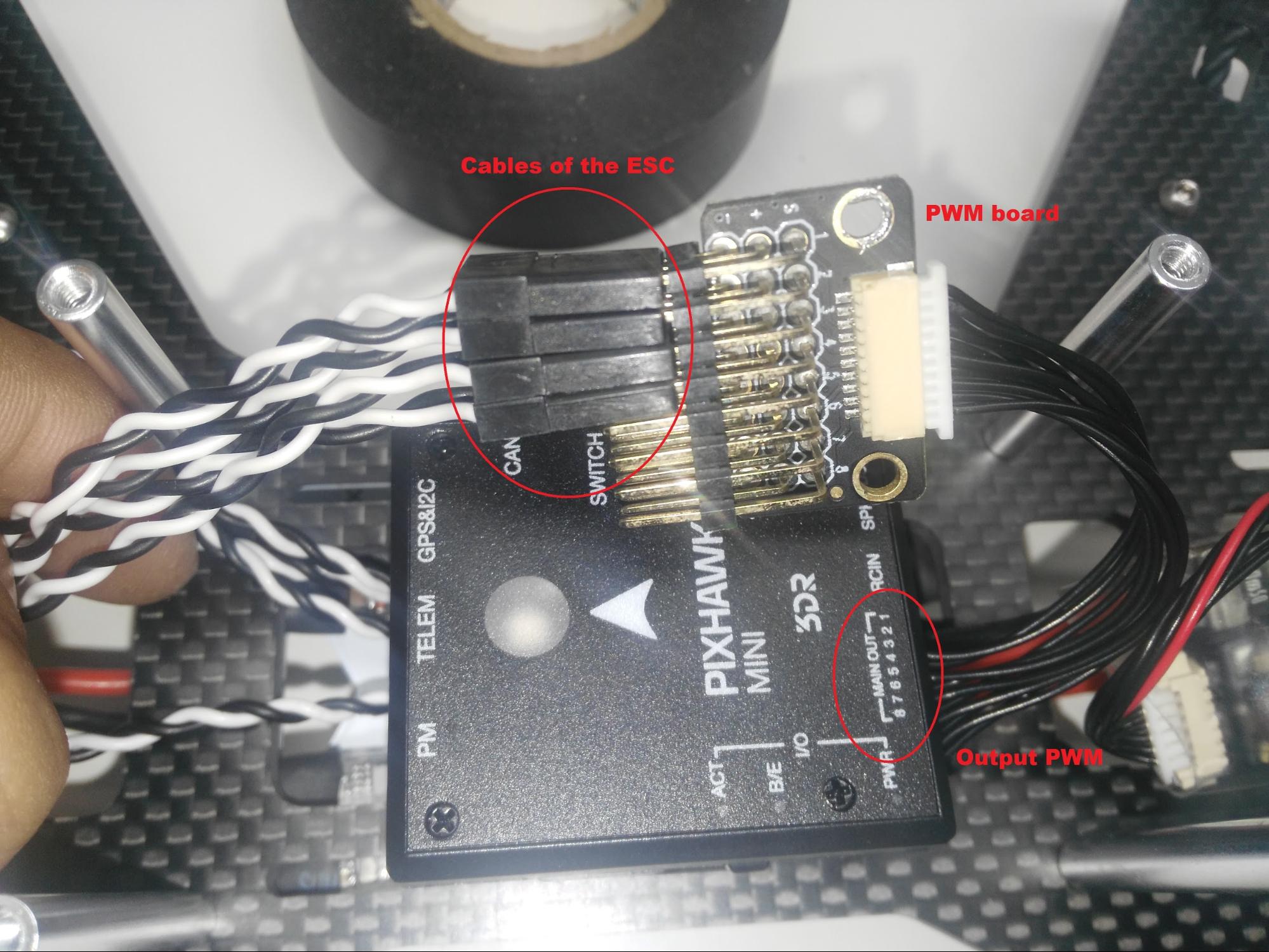 Connect Pixhawk to QAV250 ESCs using PWM Board